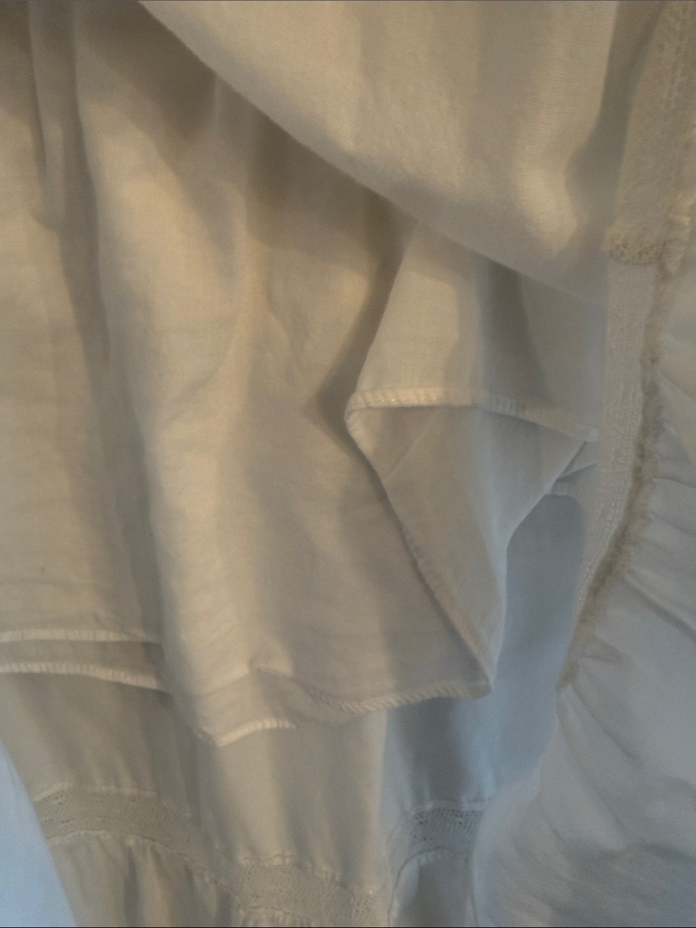 Rebecca Taylor White Tiered Maxi Skirt with Smocked Waist - Picture 5 of 8